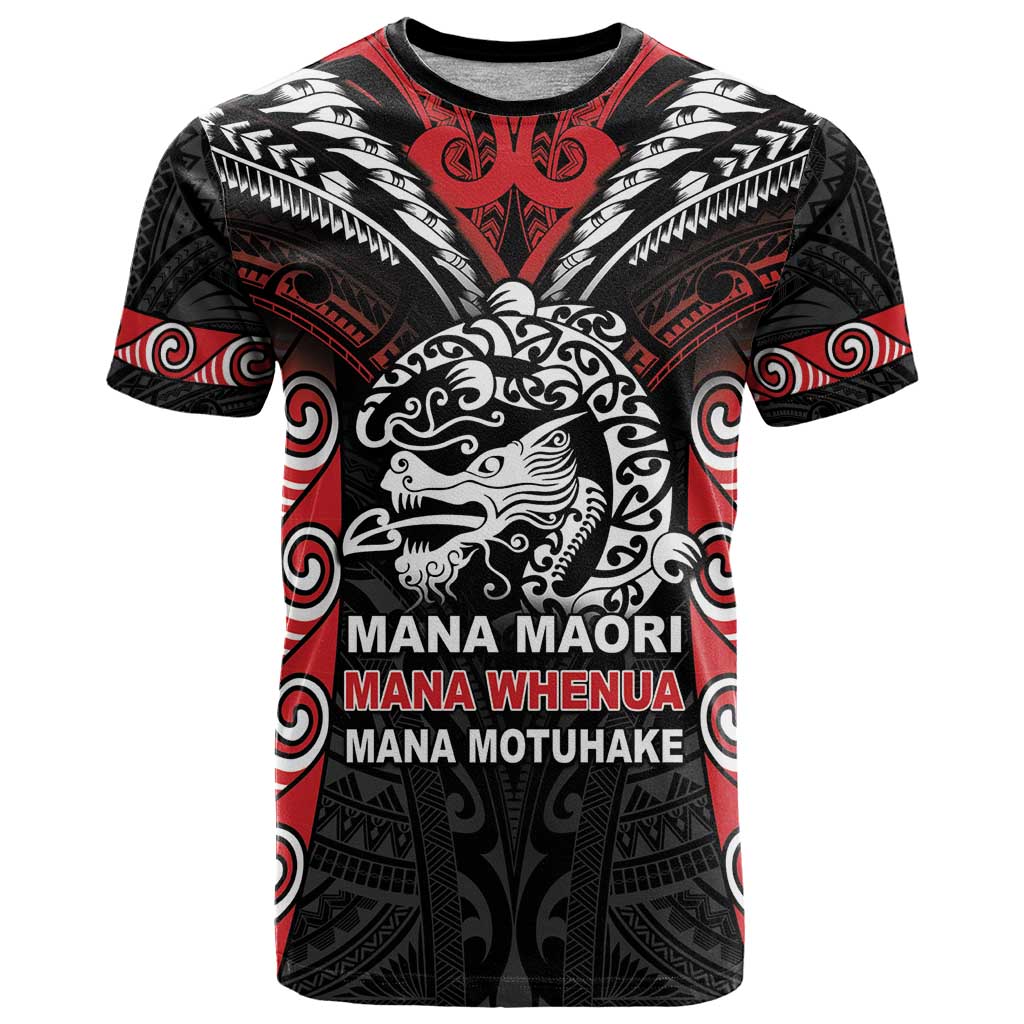 Aotearoa Mana Maori T Shirt Toitu Te Tiriti LT05 Black - Polynesian Pride