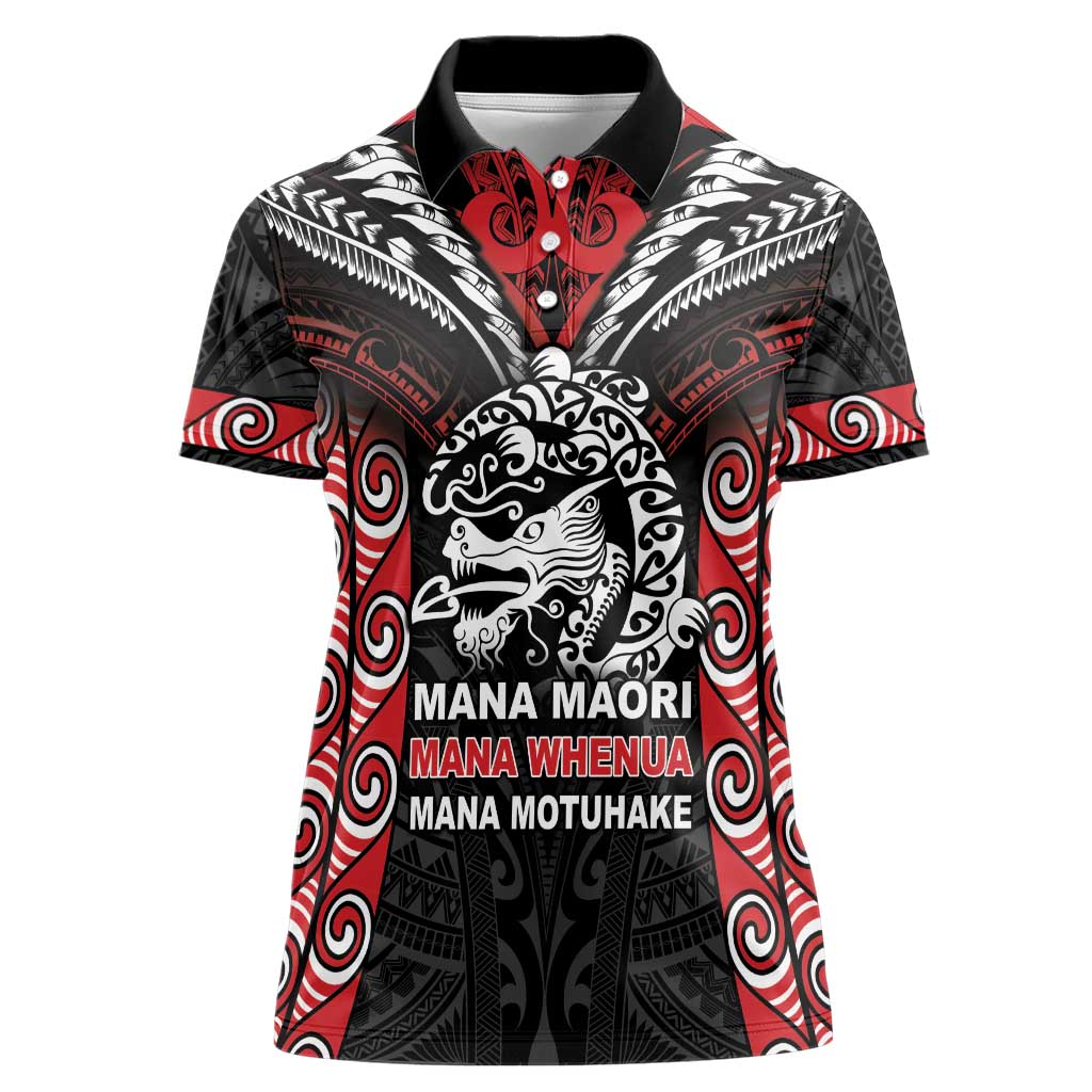 Aotearoa Mana Maori Women Polo Shirt Toitu Te Tiriti