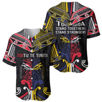 Tokelau And Aotearoa Baseball Jersey Together For Te Tiriti O Waitangi LT05 - Polynesian Pride