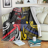 Tokelau And Aotearoa Blanket Together For Te Tiriti O Waitangi LT05 Black - Polynesian Pride