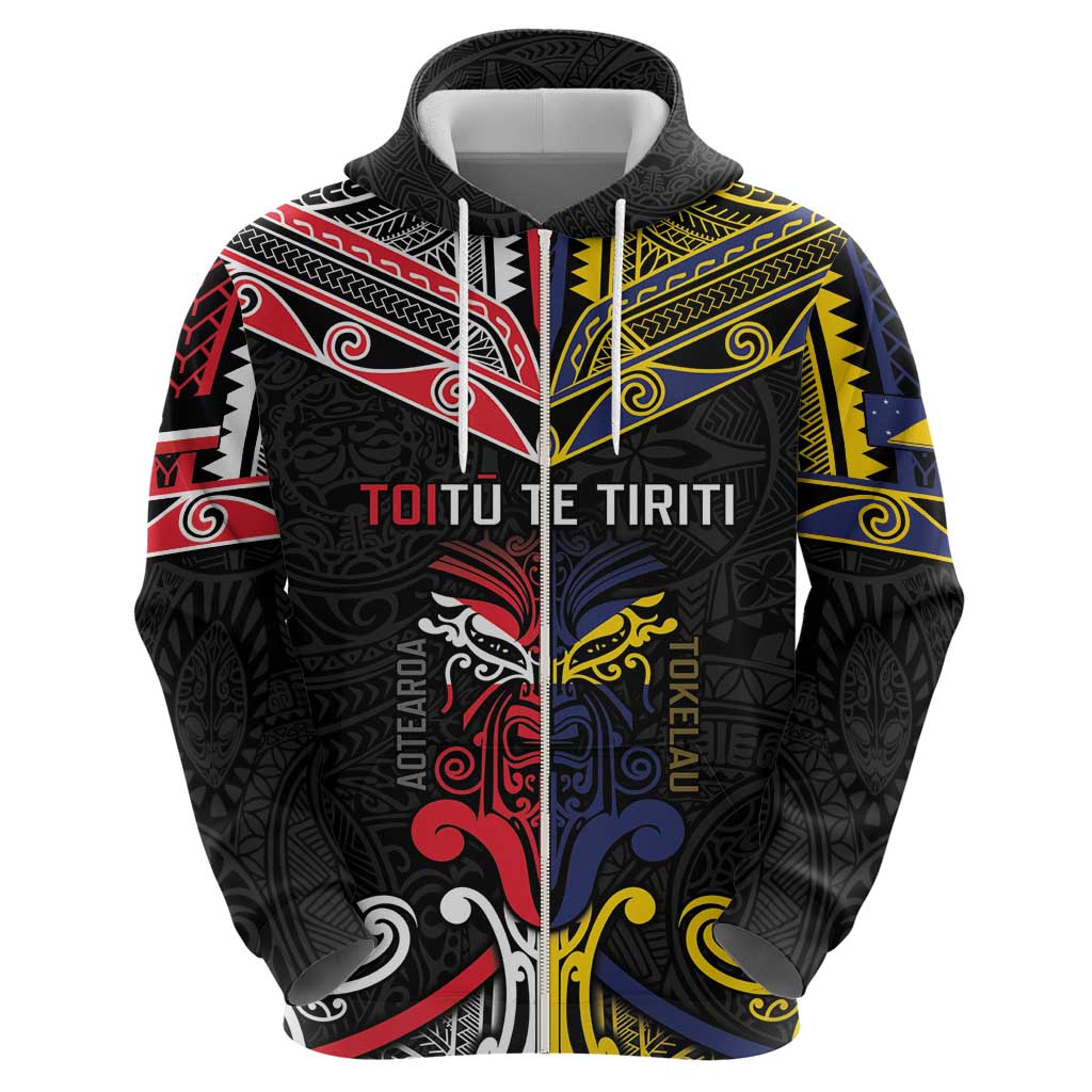 Tokelau And Aotearoa Hoodie Together For Te Tiriti O Waitangi LT05 - Polynesian Pride