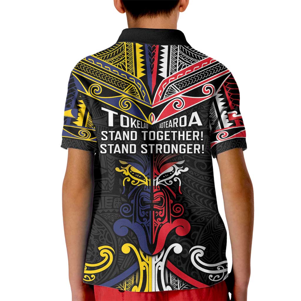 Tokelau And Aotearoa Kid Polo Shirt Together For Te Tiriti O Waitangi LT05 - Polynesian Pride