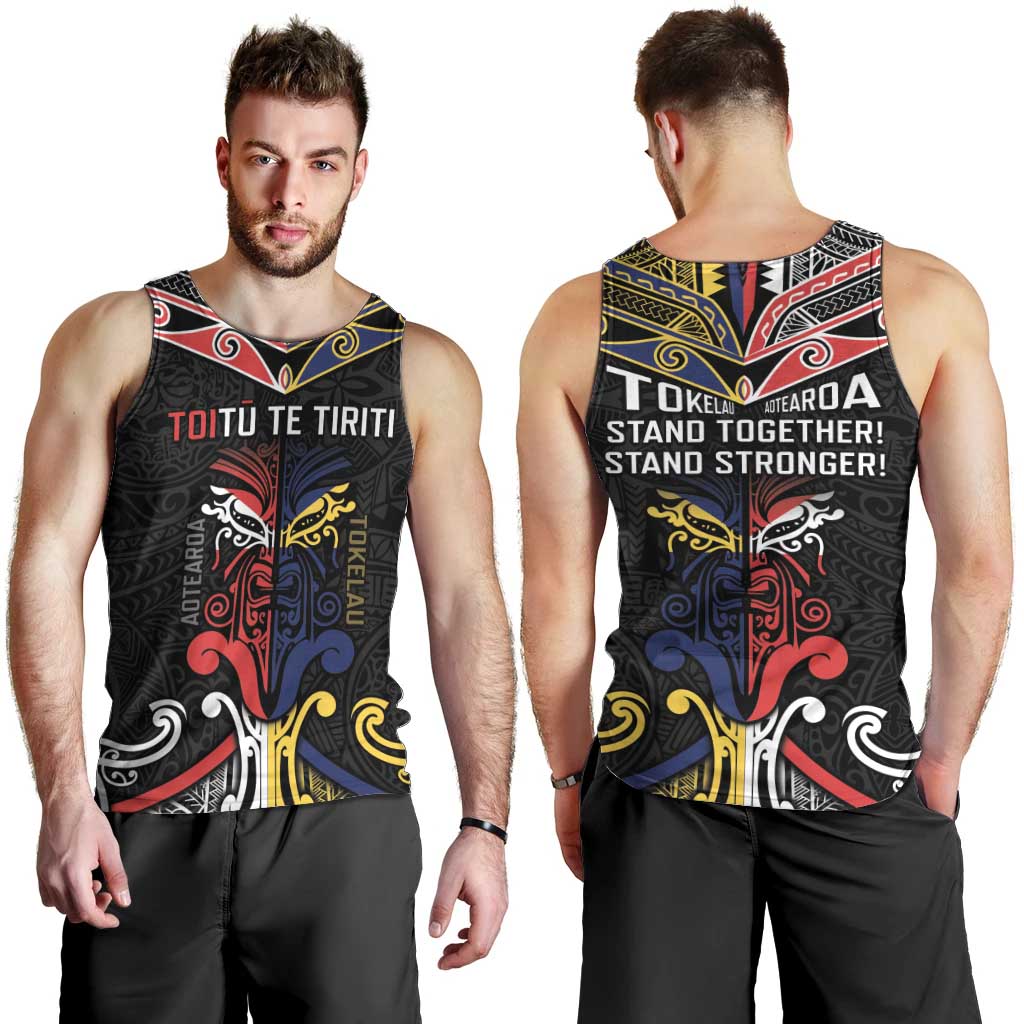 Tokelau And Aotearoa Men Tank Top Together For Te Tiriti O Waitangi LT05 - Polynesian Pride