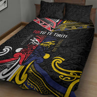Tokelau And Aotearoa Quilt Bed Set Together For Te Tiriti O Waitangi LT05 - Polynesian Pride
