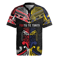Tokelau And Aotearoa Rugby Jersey Together For Te Tiriti O Waitangi LT05 Black - Polynesian Pride