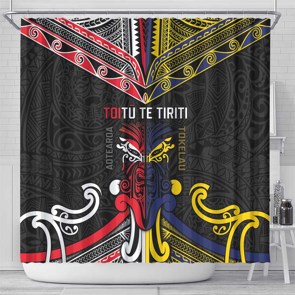 Tokelau And Aotearoa Shower Curtain Together For Te Tiriti O Waitangi LT05 - Polynesian Pride
