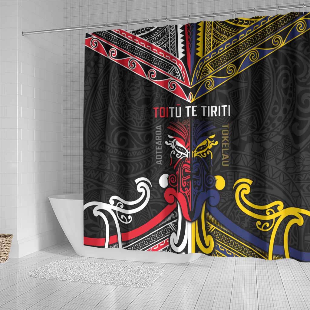Tokelau And Aotearoa Shower Curtain Together For Te Tiriti O Waitangi LT05 - Polynesian Pride