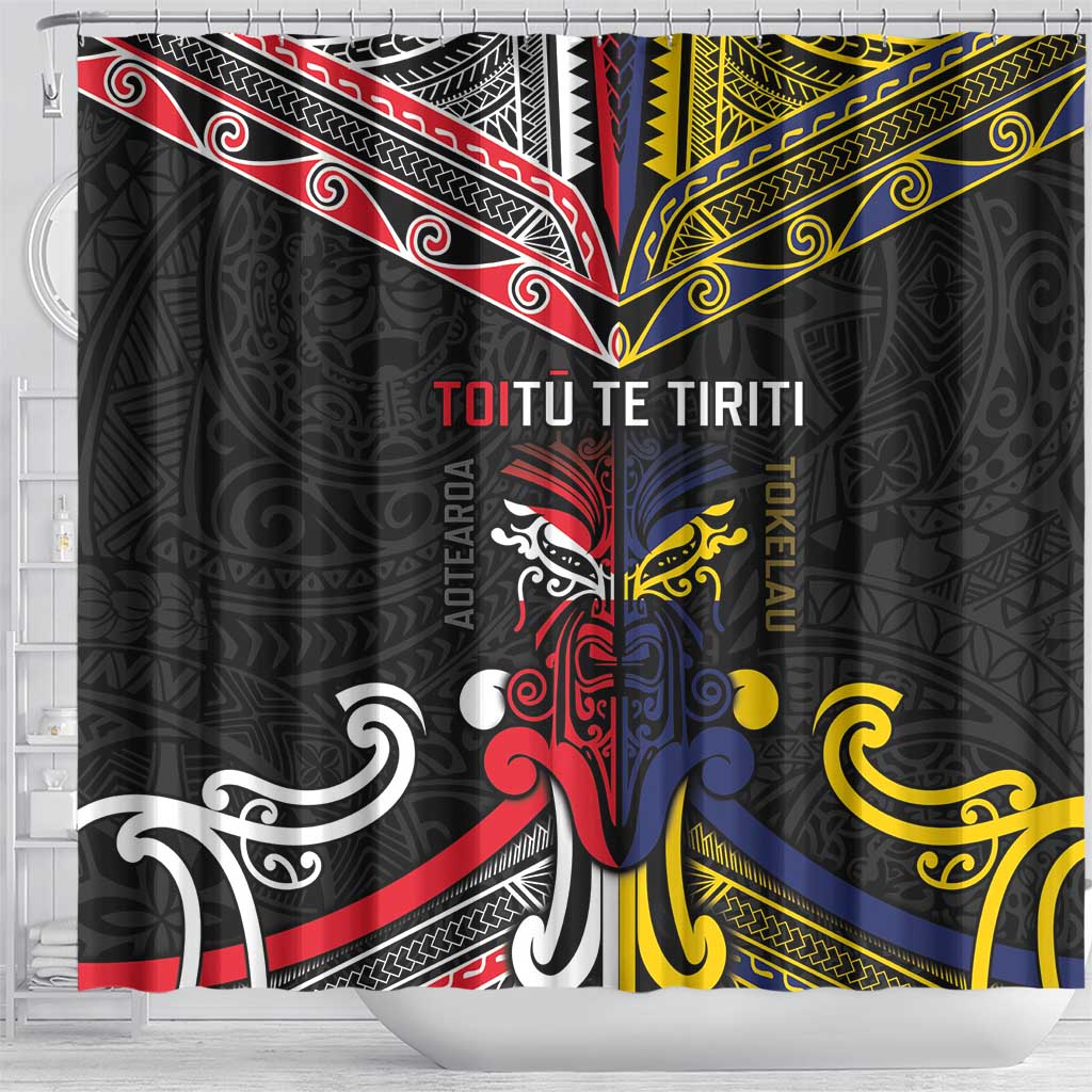 Tokelau And Aotearoa Shower Curtain Together For Te Tiriti O Waitangi LT05 - Polynesian Pride