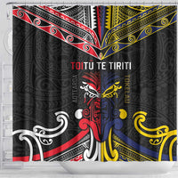 Tokelau And Aotearoa Shower Curtain Together For Te Tiriti O Waitangi LT05 - Polynesian Pride