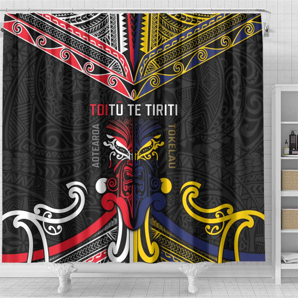 Tokelau And Aotearoa Shower Curtain Together For Te Tiriti O Waitangi LT05 - Polynesian Pride