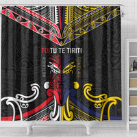 Tokelau And Aotearoa Shower Curtain Together For Te Tiriti O Waitangi LT05 - Polynesian Pride