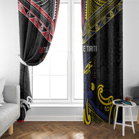 Tokelau And Aotearoa Window Curtain Together For Te Tiriti O Waitangi LT05 - Polynesian Pride