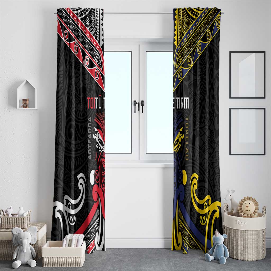 Tokelau And Aotearoa Window Curtain Together For Te Tiriti O Waitangi LT05 - Polynesian Pride