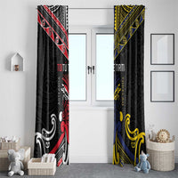 Tokelau And Aotearoa Window Curtain Together For Te Tiriti O Waitangi LT05 - Polynesian Pride