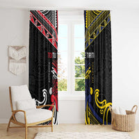Tokelau And Aotearoa Window Curtain Together For Te Tiriti O Waitangi LT05 - Polynesian Pride