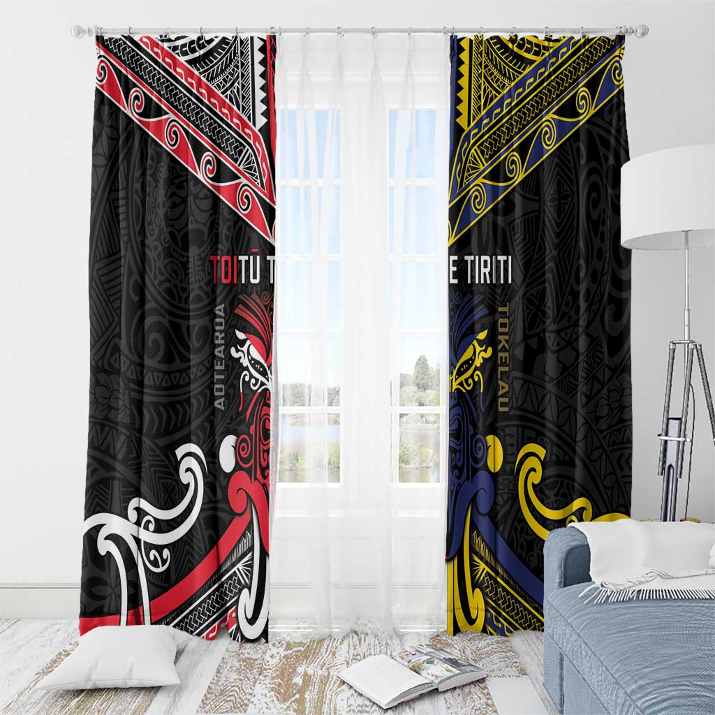 Tokelau And Aotearoa Window Curtain Together For Te Tiriti O Waitangi LT05 - Polynesian Pride
