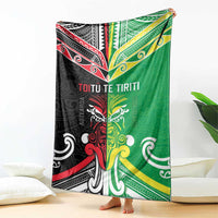 Cook Islands And Aotearoa Blanket Together For Te Tiriti O Waitangi LT05 - Polynesian Pride