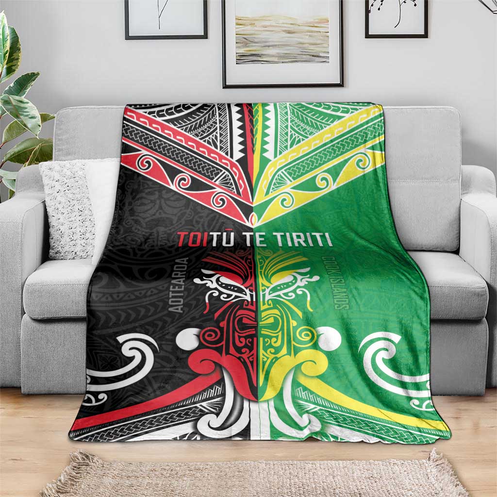 Cook Islands And Aotearoa Blanket Together For Te Tiriti O Waitangi LT05 - Polynesian Pride