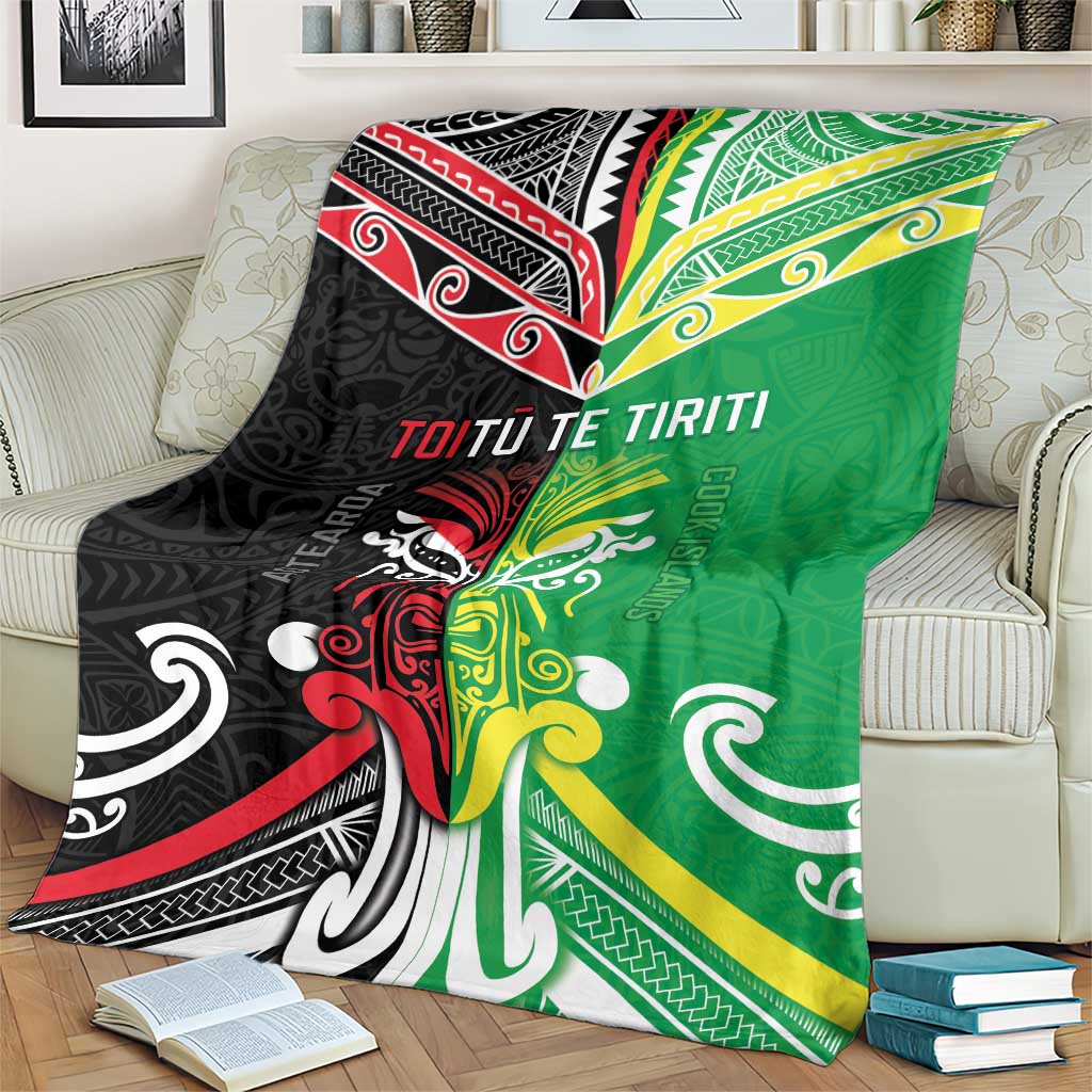 Cook Islands And Aotearoa Blanket Together For Te Tiriti O Waitangi LT05 - Polynesian Pride