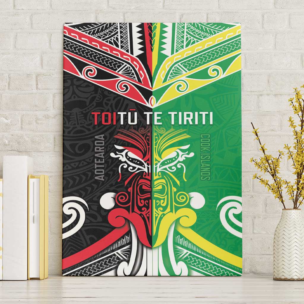 Cook Islands And Aotearoa Canvas Wall Art Together For Te Tiriti O Waitangi