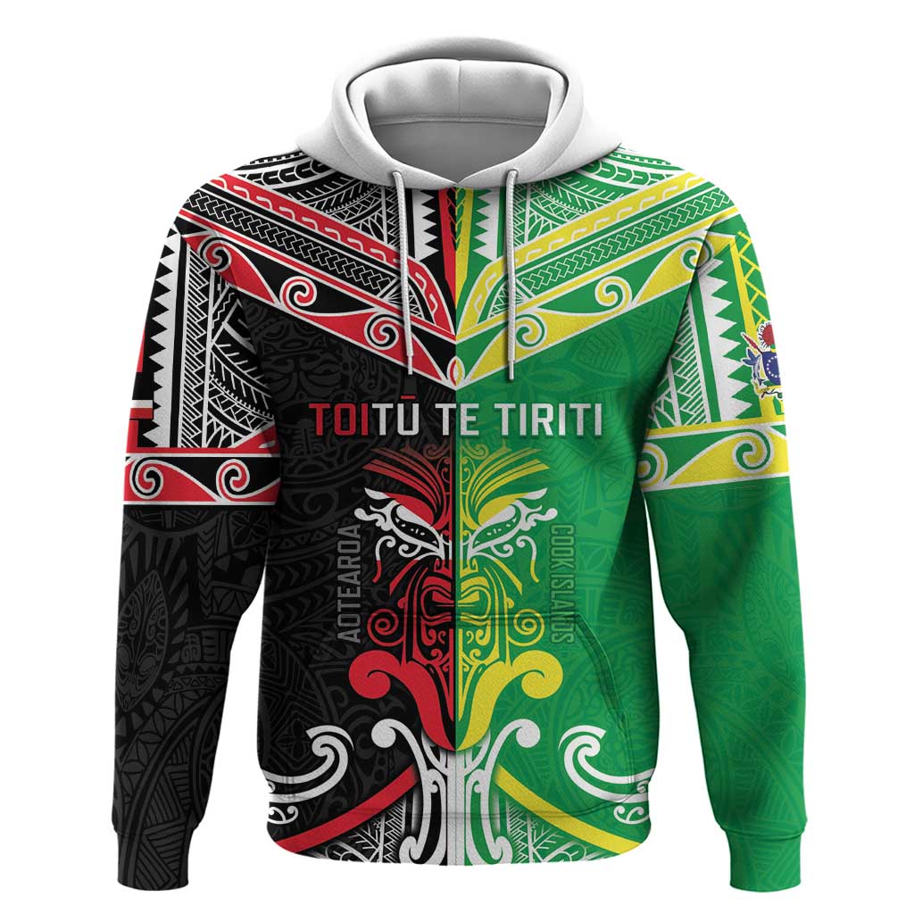 Cook Islands And Aotearoa Hoodie Together For Te Tiriti O Waitangi