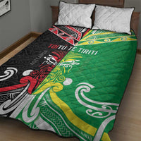 Cook Islands And Aotearoa Quilt Bed Set Together For Te Tiriti O Waitangi LT05 - Polynesian Pride
