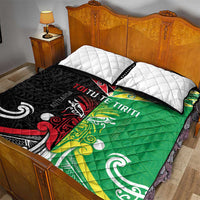 Cook Islands And Aotearoa Quilt Bed Set Together For Te Tiriti O Waitangi LT05 - Polynesian Pride