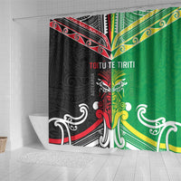 Cook Islands And Aotearoa Shower Curtain Together For Te Tiriti O Waitangi LT05 - Polynesian Pride