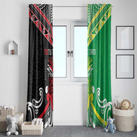 Cook Islands And Aotearoa Window Curtain Together For Te Tiriti O Waitangi LT05 - Polynesian Pride