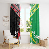 Cook Islands And Aotearoa Window Curtain Together For Te Tiriti O Waitangi LT05 - Polynesian Pride