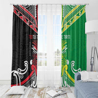 Cook Islands And Aotearoa Window Curtain Together For Te Tiriti O Waitangi LT05 - Polynesian Pride