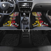 Niue And Aotearoa Car Mats Together For Te Tiriti O Waitangi LT05 Set 4pcs Black - Polynesian Pride