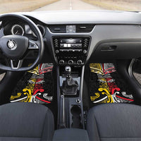 Niue And Aotearoa Car Mats Together For Te Tiriti O Waitangi LT05 Set 2pcs - Front Black - Polynesian Pride