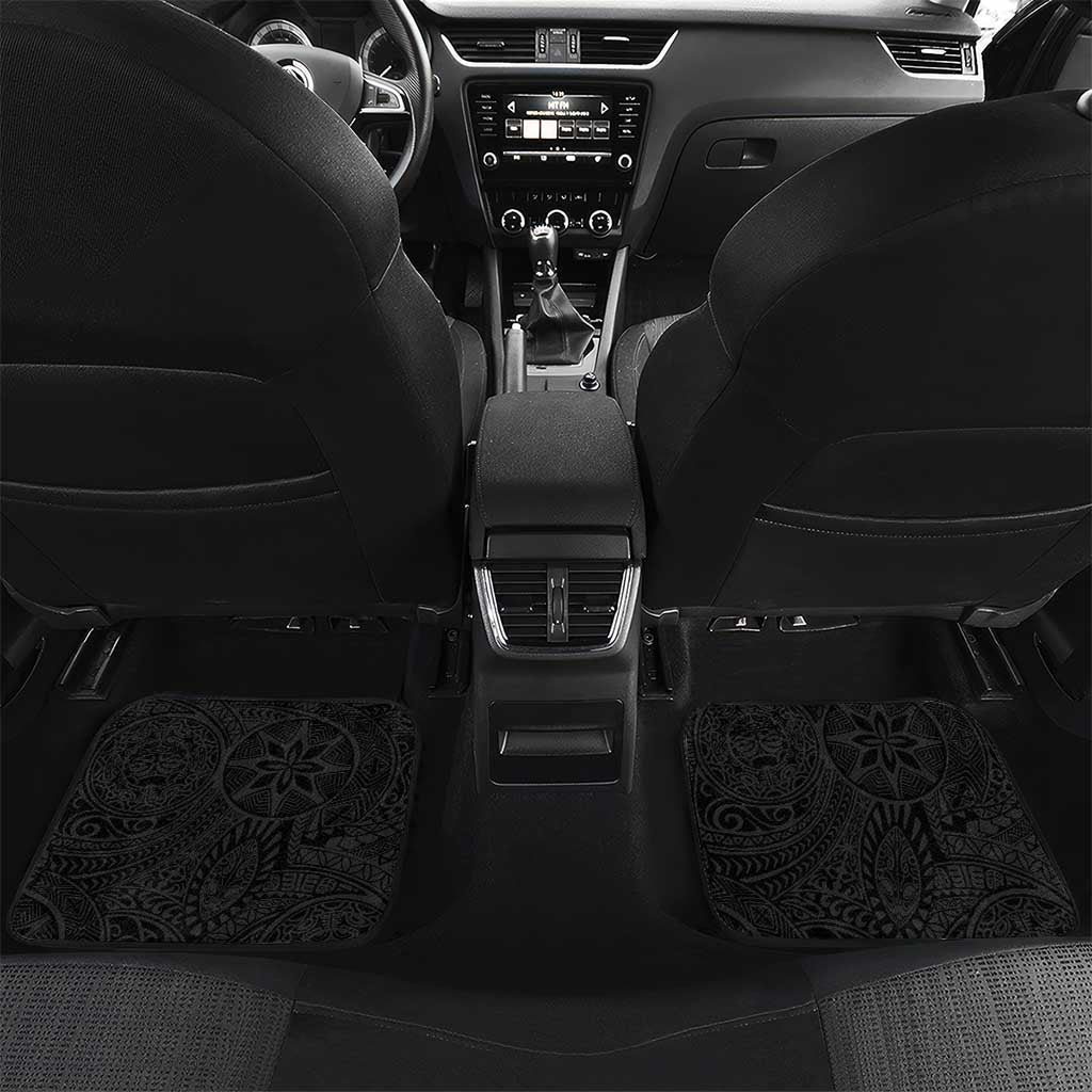 Niue And Aotearoa Car Mats Together For Te Tiriti O Waitangi LT05 Set 2pcs - Back Black - Polynesian Pride