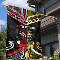 Niue And Aotearoa Garden Flag Together For Te Tiriti O Waitangi LT05 - Polynesian Pride