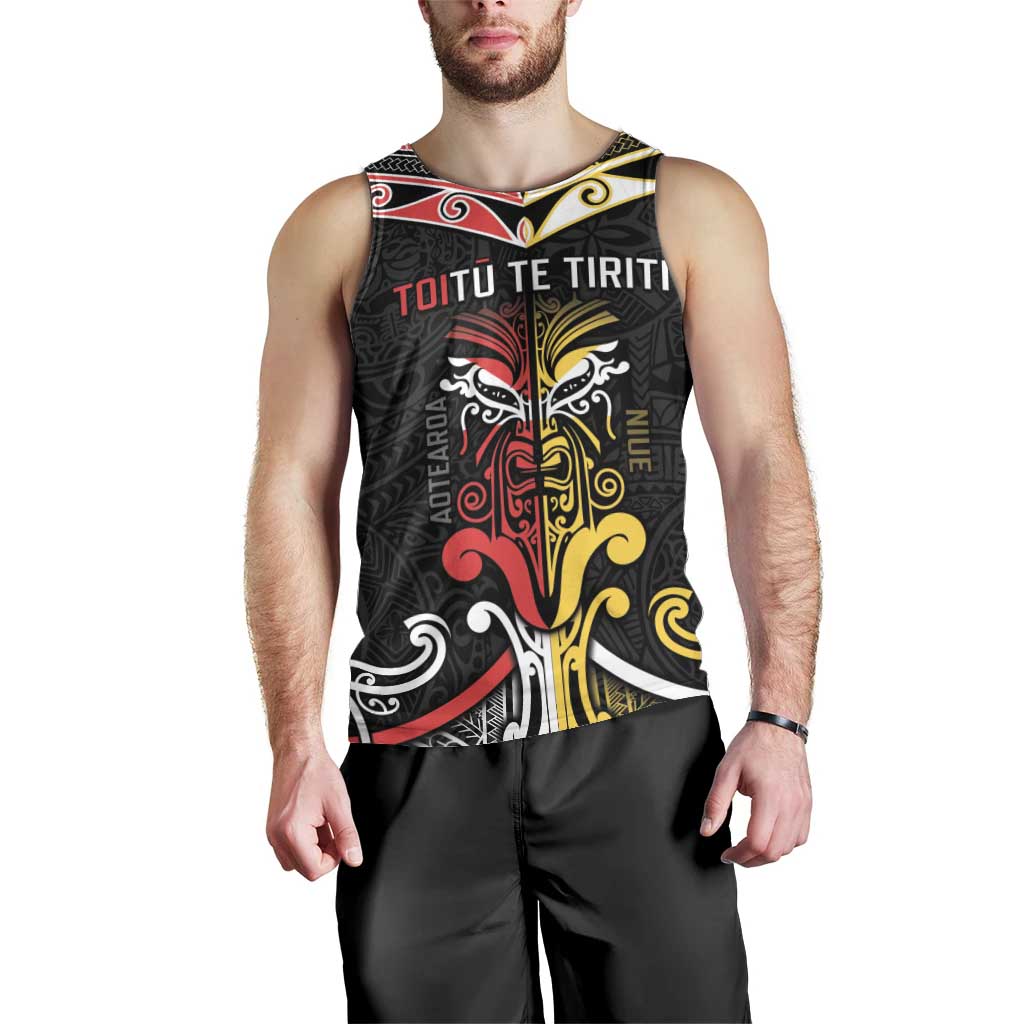 Niue And Aotearoa Men Tank Top Together For Te Tiriti O Waitangi LT05 - Polynesian Pride