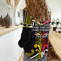 Niue And Aotearoa Women Casual Shirt Together For Te Tiriti O Waitangi LT05 - Polynesian Pride