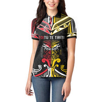 Niue And Aotearoa Women Polo Shirt Together For Te Tiriti O Waitangi LT05 - Polynesian Pride
