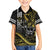 Hawaii Ikaika Warrior Helmet Family Matching Puletasi and Hawaiian Shirt Gold Style