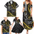 Hawaii Ikaika Warrior Helmet Family Matching Summer Maxi Dress and Hawaiian Shirt Gold Style