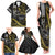 Hawaii Ikaika Warrior Helmet Family Matching Tank Maxi Dress and Hawaiian Shirt Gold Style