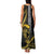 Hawaii Ikaika Warrior Helmet Family Matching Tank Maxi Dress and Hawaiian Shirt Gold Style