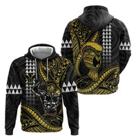 Hawaii Ikaika Warrior Helmet Hoodie Gold Style LT05 - Polynesian Pride