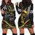 Hawaii Ikaika Warrior Helmet Hoodie Dress Gold Style