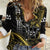 Hawaii Ikaika Warrior Helmet Women Casual Shirt Gold Style