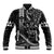 Hawaii Ikaika Warrior Helmet Baseball Jacket Black Tribal Tattoo