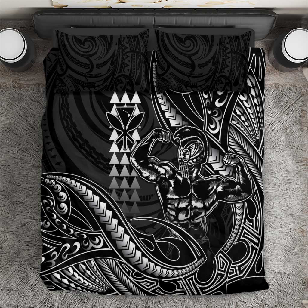 Hawaii Ikaika Warrior Helmet Bedding Set Black Tribal Tattoo LT05 Black - Polynesian Pride
