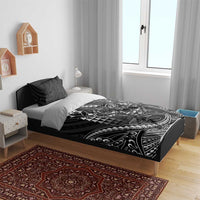 Hawaii Ikaika Warrior Helmet Bedding Set Black Tribal Tattoo LT05 - Polynesian Pride