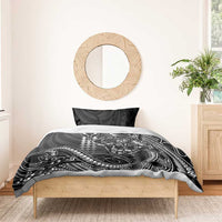 Hawaii Ikaika Warrior Helmet Bedding Set Black Tribal Tattoo LT05 - Polynesian Pride