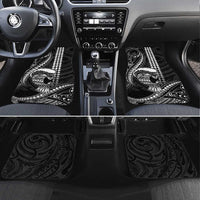 Hawaii Ikaika Warrior Helmet Car Mats Black Tribal Tattoo LT05 Set 4pcs Black - Polynesian Pride